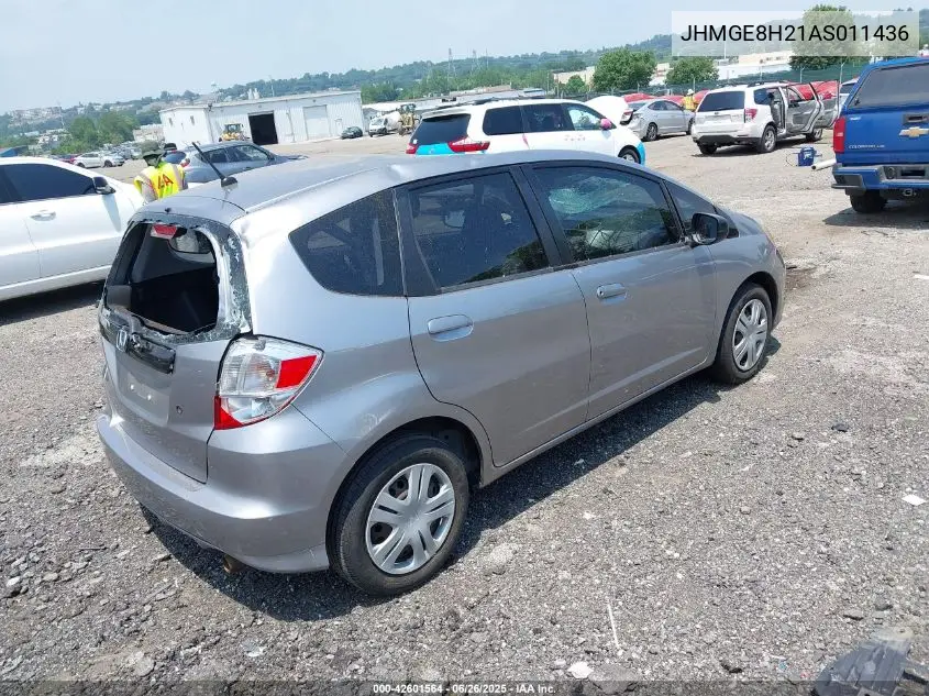 2010 Honda Fit VIN: JHMGE8H21AS011436 Lot: 42601564