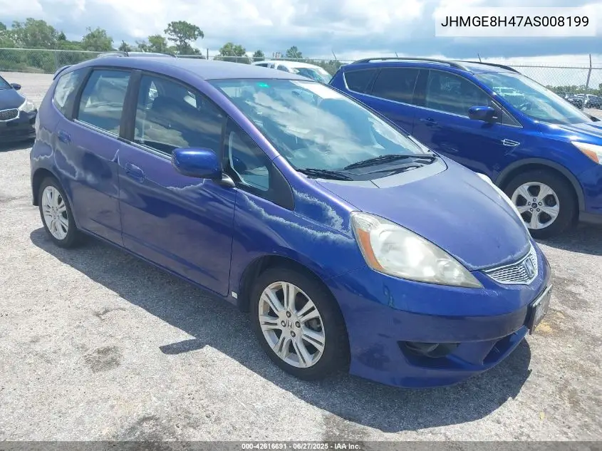 2010 Honda Fit Sport VIN: JHMGE8H47AS008199 Lot: 42616691