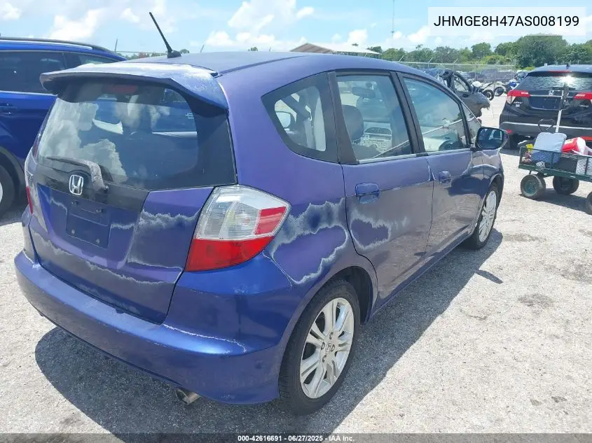 2010 Honda Fit Sport VIN: JHMGE8H47AS008199 Lot: 42616691