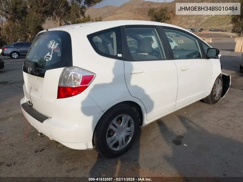 2011 Honda Fit VIN: JHMGE8H34BS010484 Lot: 41532057