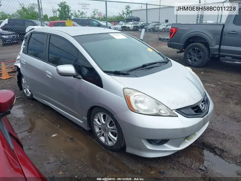 2011 Honda Fit Sport VIN: JHMGE8H58BC011228 Lot: 42224010