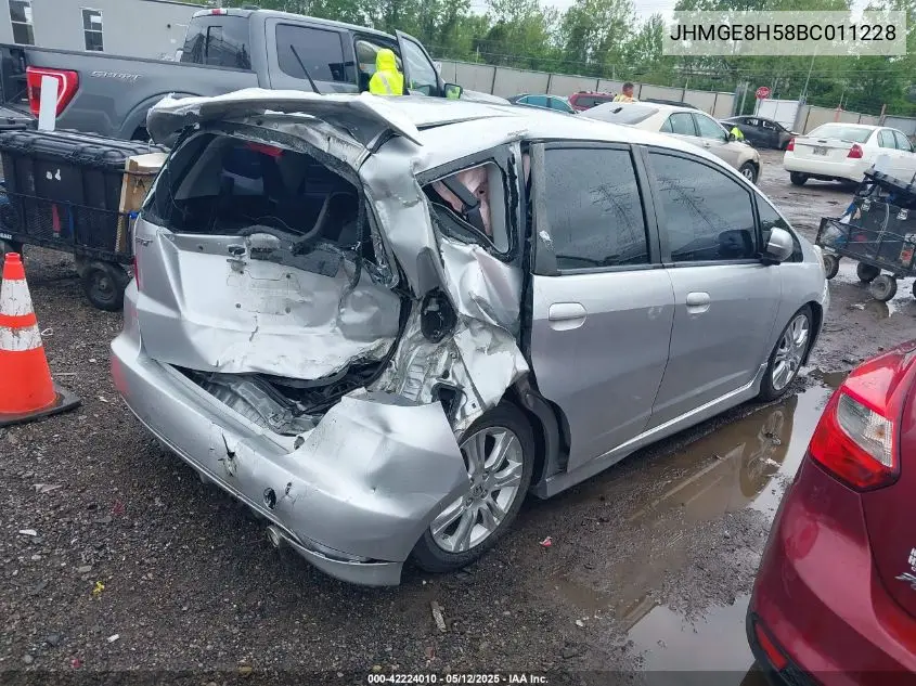 2011 Honda Fit Sport VIN: JHMGE8H58BC011228 Lot: 42224010