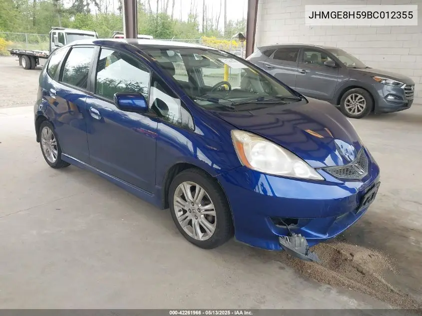 2011 Honda Fit Sport VIN: JHMGE8H59BC012355 Lot: 42261966