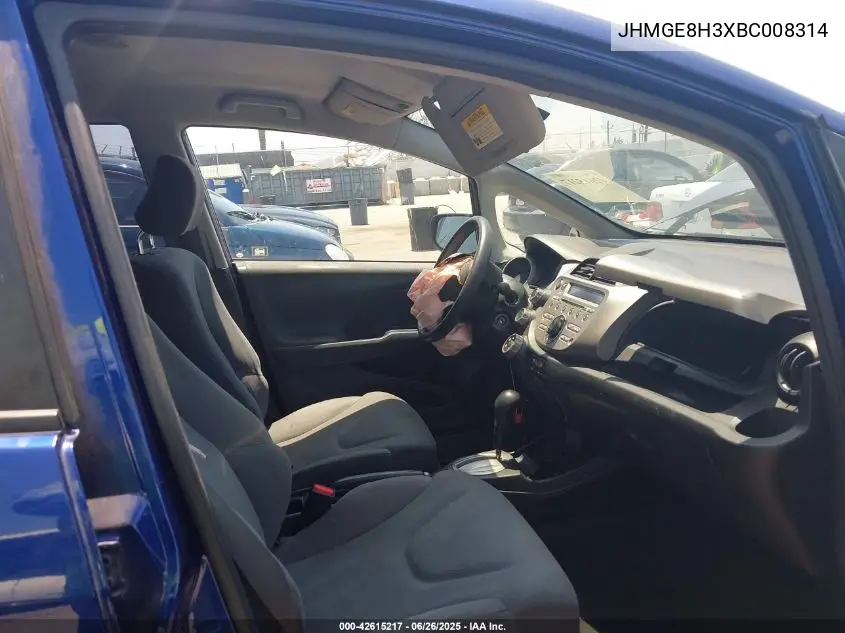 2011 Honda Fit VIN: JHMGE8H3XBC008314 Lot: 42615217