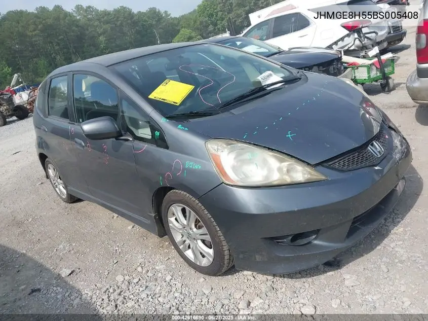 2011 Honda Fit Sport VIN: JHMGE8H55BS005408 Lot: 42616690