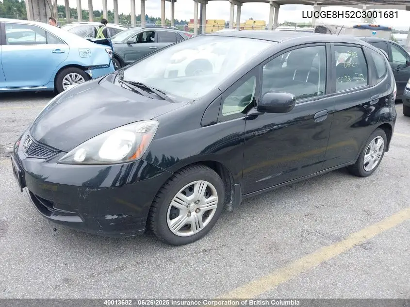 2012 Honda Fit VIN: LUCGE8H52C3001681 Lot: 40013682