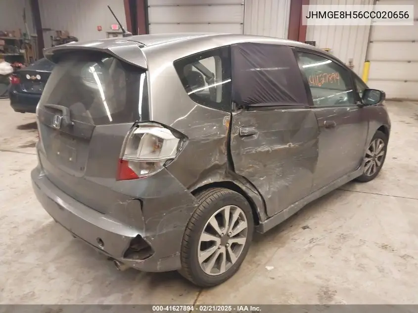 2012 Honda Fit Sport VIN: JHMGE8H56CC020656 Lot: 41627894