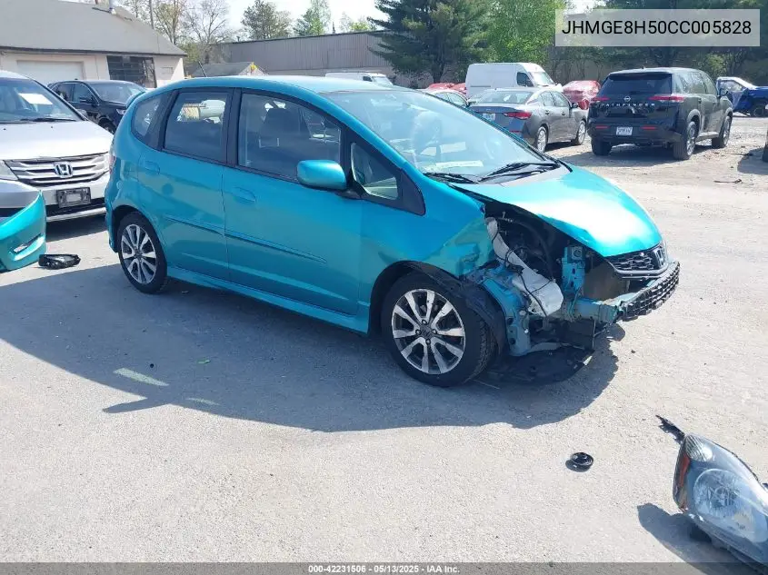 2012 Honda Fit Sport VIN: JHMGE8H50CC005828 Lot: 42231506