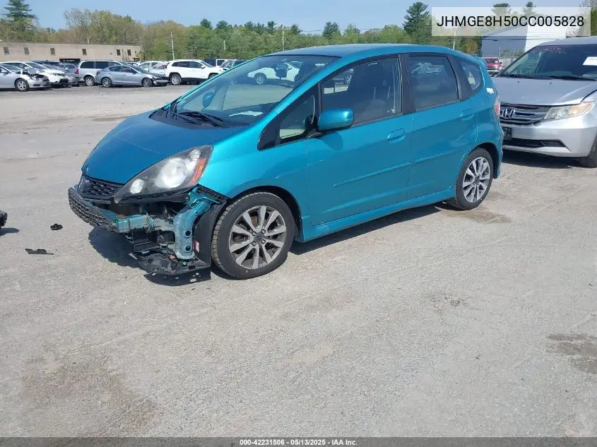 2012 Honda Fit Sport VIN: JHMGE8H50CC005828 Lot: 42231506