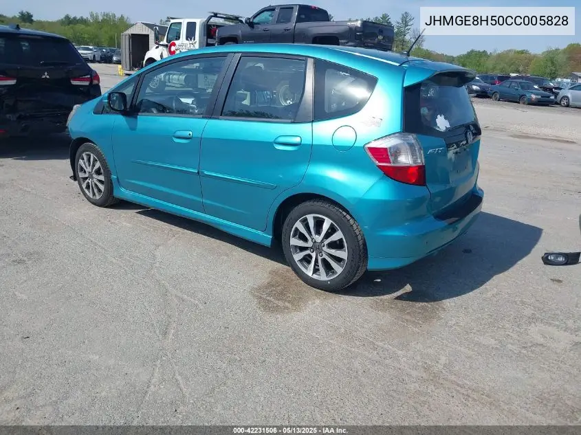2012 Honda Fit Sport VIN: JHMGE8H50CC005828 Lot: 42231506