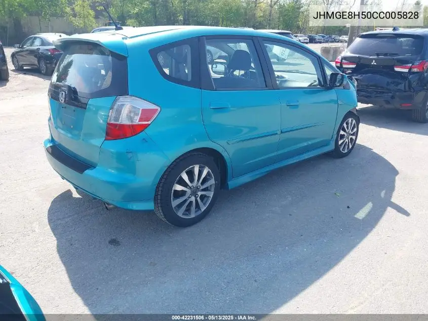 2012 Honda Fit Sport VIN: JHMGE8H50CC005828 Lot: 42231506
