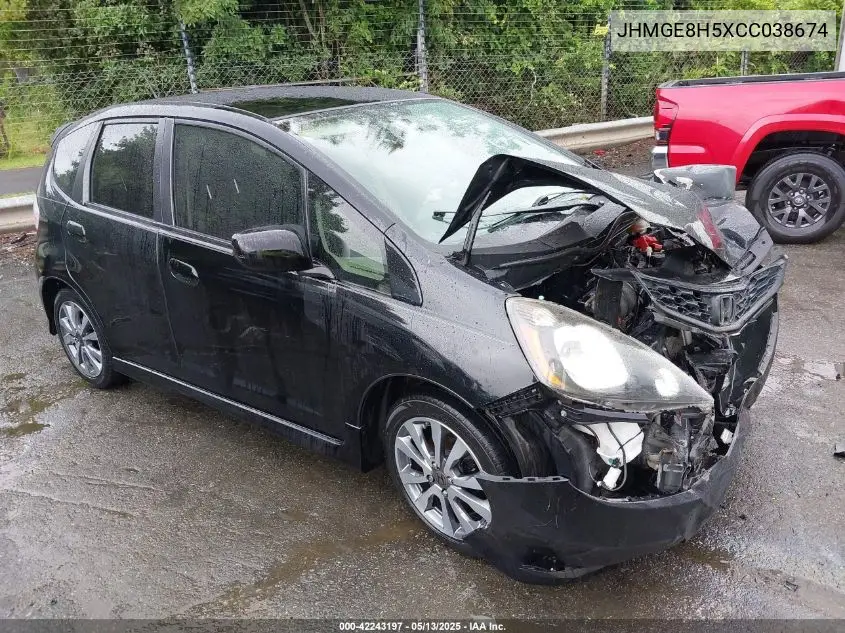 2012 Honda Fit Sport VIN: JHMGE8H5XCC038674 Lot: 42243197