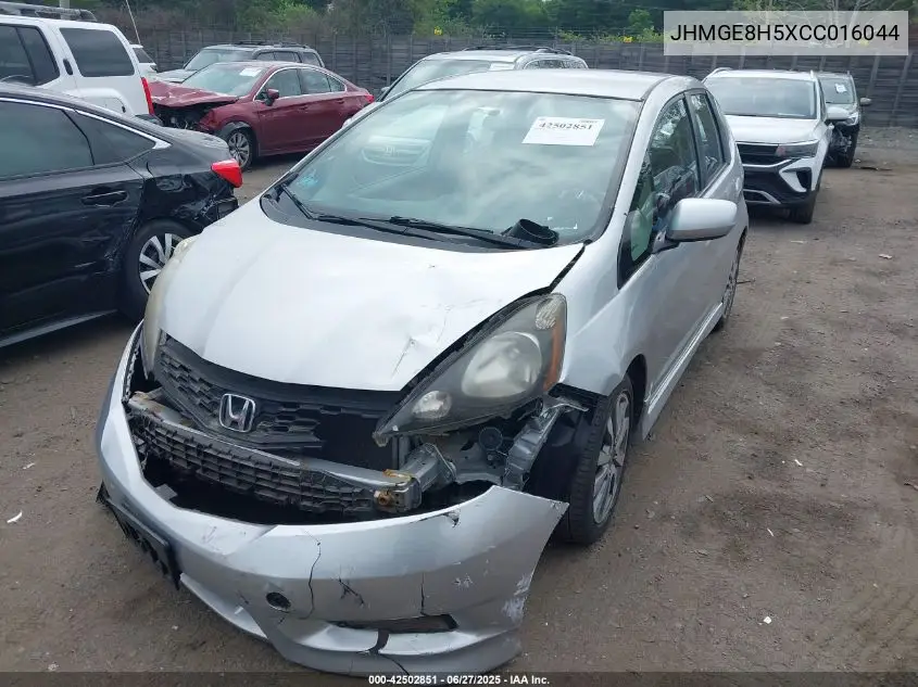 2012 Honda Fit Sport VIN: JHMGE8H5XCC016044 Lot: 42502851