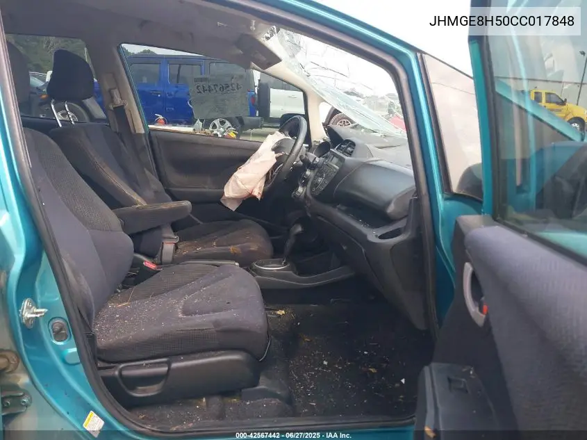 2012 Honda Fit Sport VIN: JHMGE8H50CC017848 Lot: 42567442