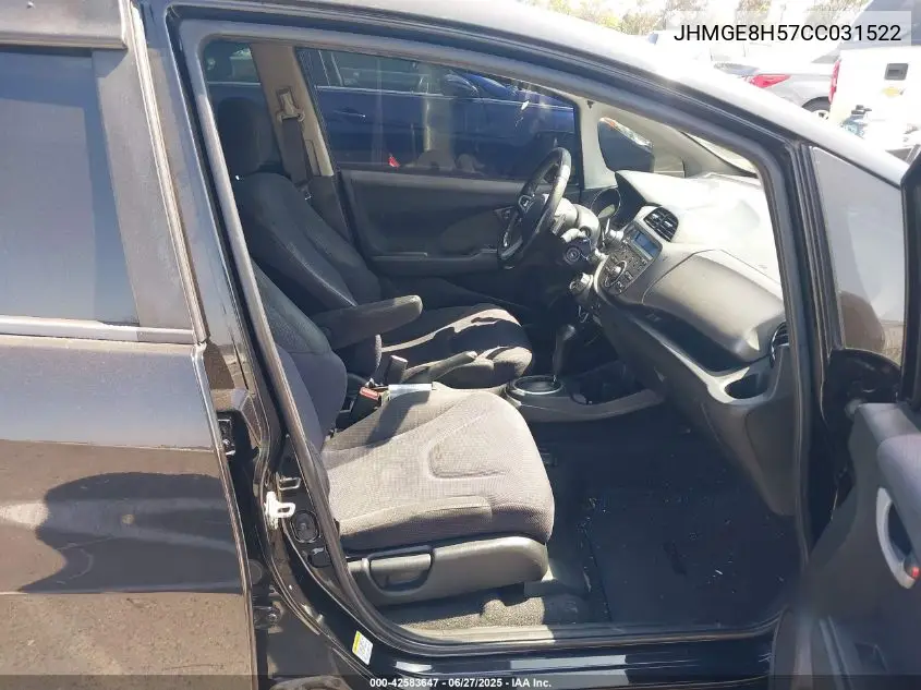 2012 Honda Fit Sport VIN: JHMGE8H57CC031522 Lot: 42583647