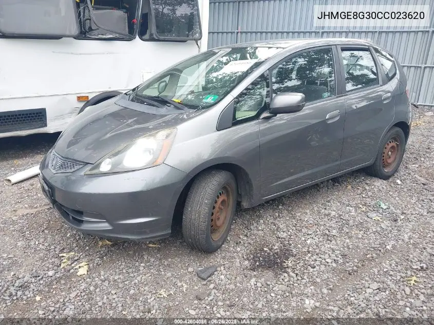 2012 Honda Fit VIN: JHMGE8G30CC023620 Lot: 42604086
