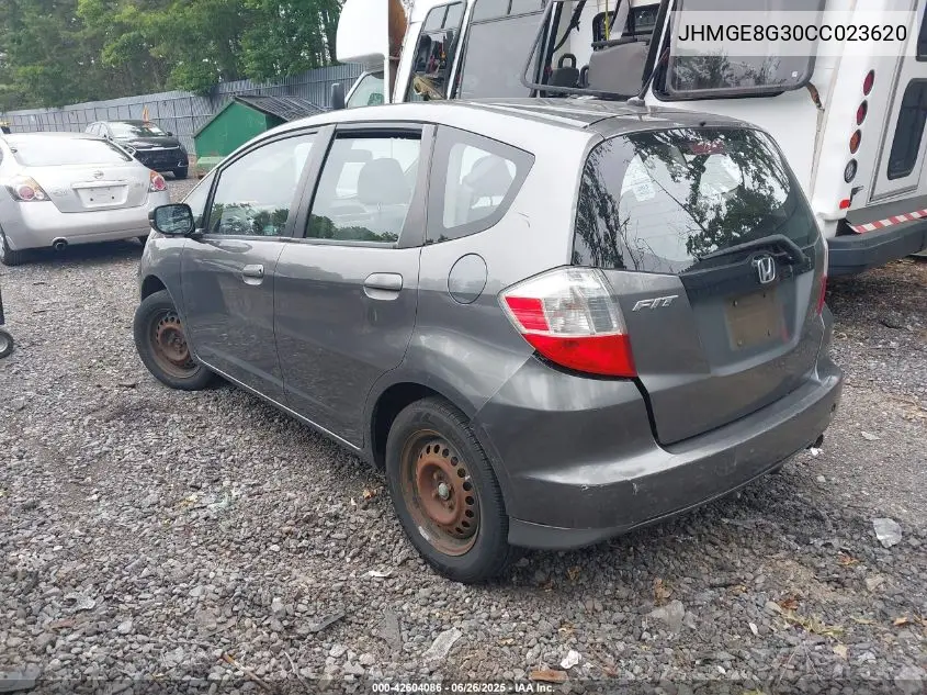 2012 Honda Fit VIN: JHMGE8G30CC023620 Lot: 42604086