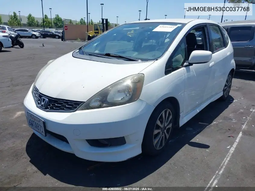 2012 Honda Fit Sport VIN: JHMGE8H53CC037768 Lot: 42605502