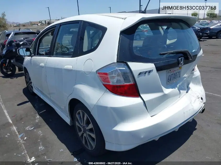 2012 Honda Fit Sport VIN: JHMGE8H53CC037768 Lot: 42605502