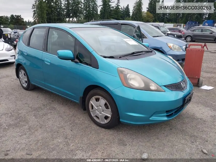 2012 Honda Fit VIN: JHMGE8H36CC030263 Lot: 42620517