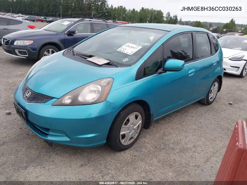 2012 Honda Fit VIN: JHMGE8H36CC030263 Lot: 42620517