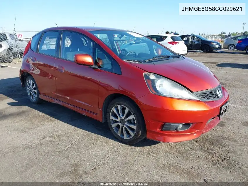 2012 Honda Fit Sport VIN: JHMGE8G58CC029621 Lot: 42750616