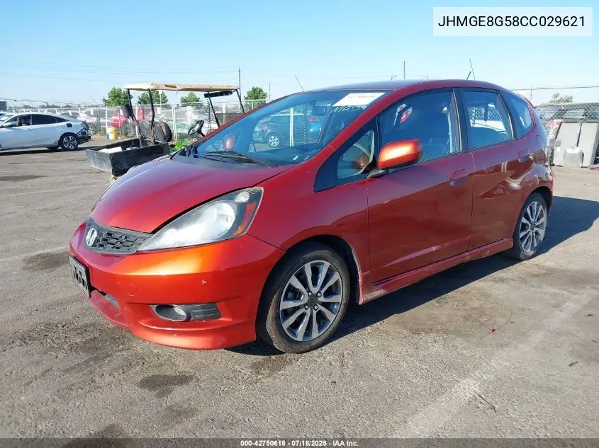 2012 Honda Fit Sport VIN: JHMGE8G58CC029621 Lot: 42750616