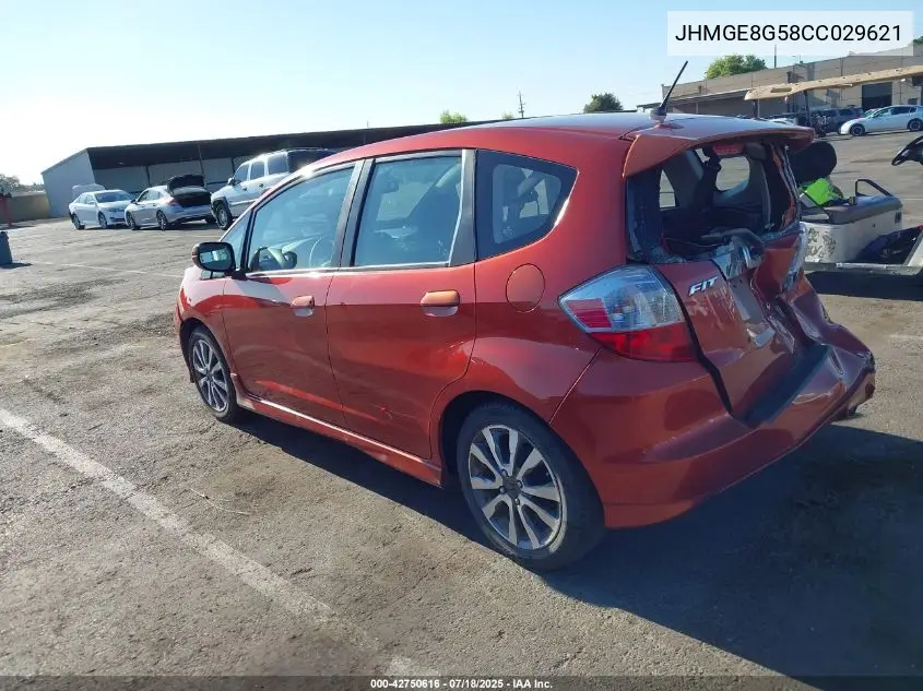 2012 Honda Fit Sport VIN: JHMGE8G58CC029621 Lot: 42750616