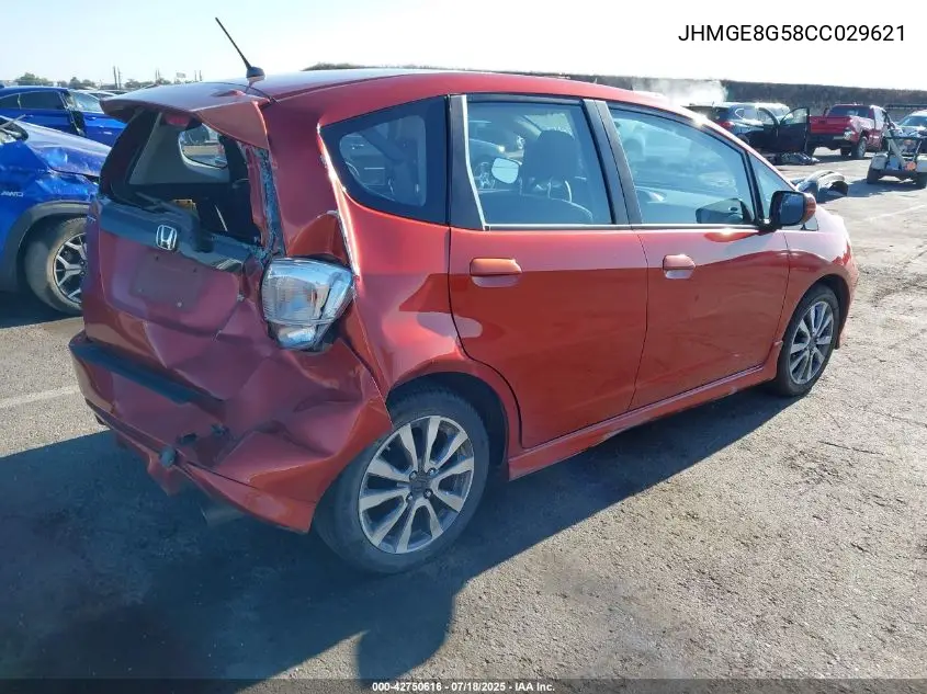 2012 Honda Fit Sport VIN: JHMGE8G58CC029621 Lot: 42750616