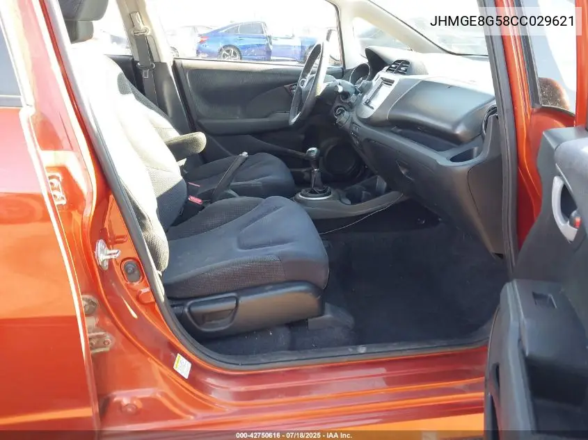 2012 Honda Fit Sport VIN: JHMGE8G58CC029621 Lot: 42750616