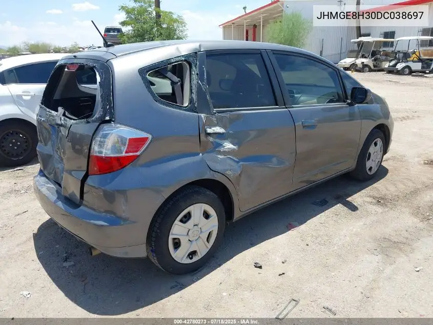 2013 Honda Fit VIN: JHMGE8H30DC038697 Lot: 42780273