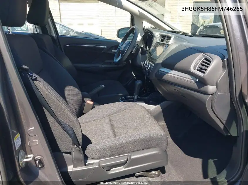 2015 Honda Fit Ex/Ex-L VIN: 3HGGK5H86FM746265 Lot: 42253205