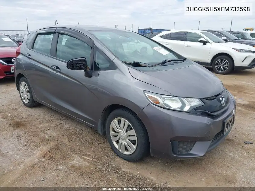 2015 Honda Fit Lx VIN: 3HGGK5H5XFM732598 Lot: 42591568