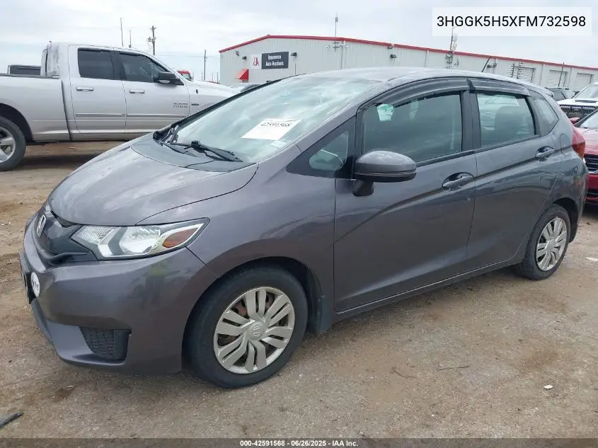 2015 Honda Fit Lx VIN: 3HGGK5H5XFM732598 Lot: 42591568