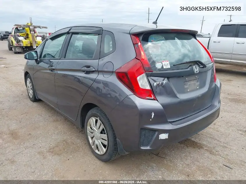2015 Honda Fit Lx VIN: 3HGGK5H5XFM732598 Lot: 42591568