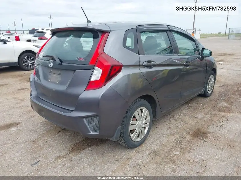 2015 Honda Fit Lx VIN: 3HGGK5H5XFM732598 Lot: 42591568