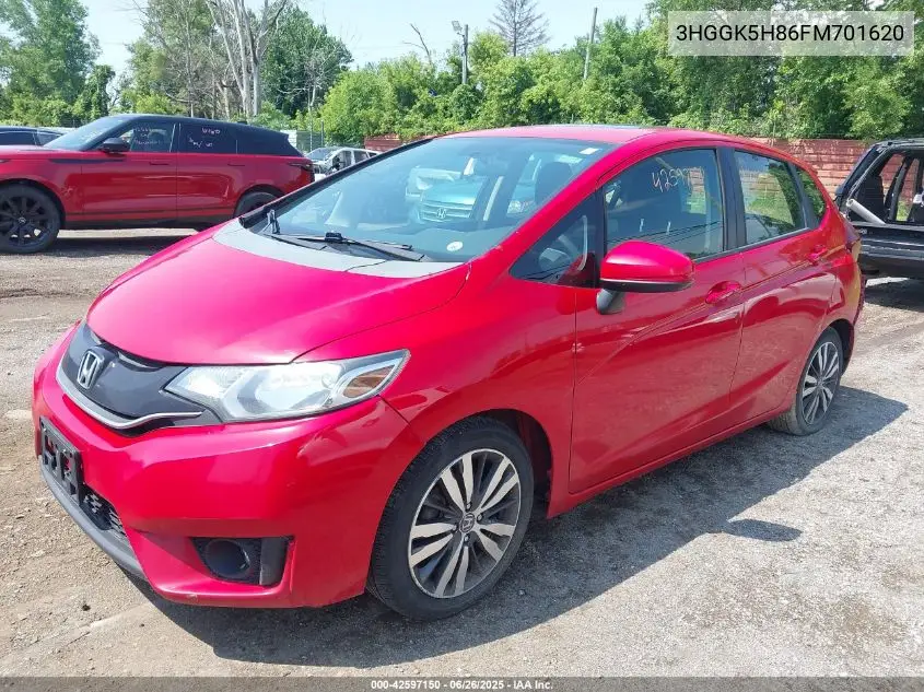 2015 Honda Fit Ex/Ex-L VIN: 3HGGK5H86FM701620 Lot: 42597150