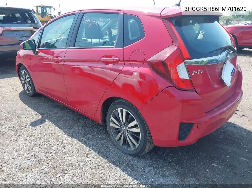 2015 Honda Fit Ex/Ex-L VIN: 3HGGK5H86FM701620 Lot: 42597150