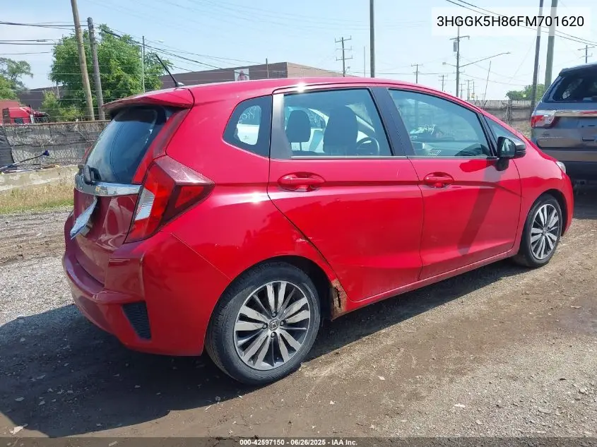 2015 Honda Fit Ex/Ex-L VIN: 3HGGK5H86FM701620 Lot: 42597150