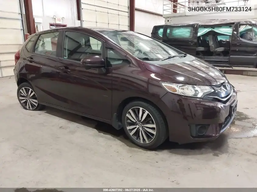 2015 Honda Fit Ex/Ex-L VIN: 3HGGK5H80FM733124 Lot: 42607392