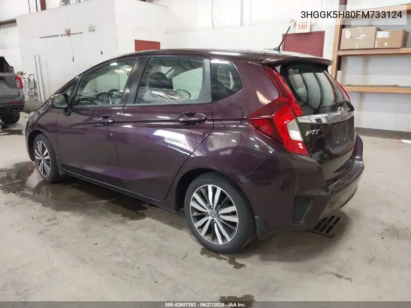 2015 Honda Fit Ex/Ex-L VIN: 3HGGK5H80FM733124 Lot: 42607392