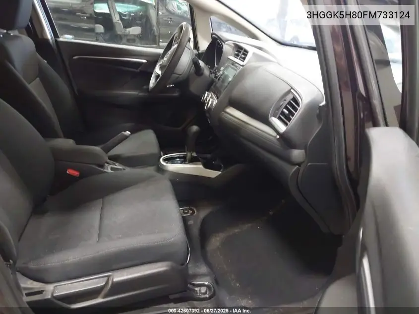 2015 Honda Fit Ex/Ex-L VIN: 3HGGK5H80FM733124 Lot: 42607392