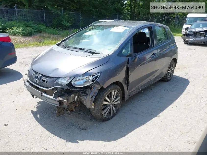2015 Honda Fit Ex/Ex-L VIN: 3HGGK5H8XFM764090 Lot: 42698192