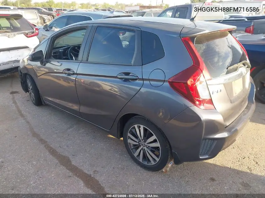 2015 Honda Fit Ex/Ex-L VIN: 3HGGK5H88FM716586 Lot: 42724506