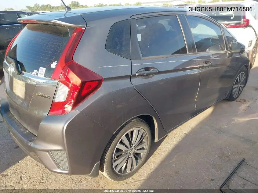 2015 Honda Fit Ex/Ex-L VIN: 3HGGK5H88FM716586 Lot: 42724506