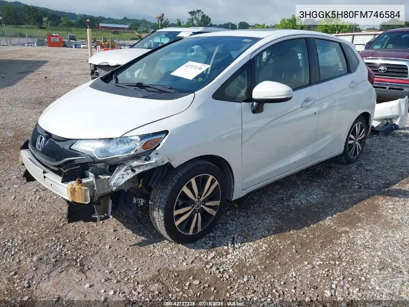 2015 Honda Fit Ex/Ex-L VIN: 3HGGK5H80FM746584 Lot: 42727236
