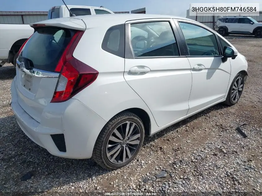 2015 Honda Fit Ex/Ex-L VIN: 3HGGK5H80FM746584 Lot: 42727236