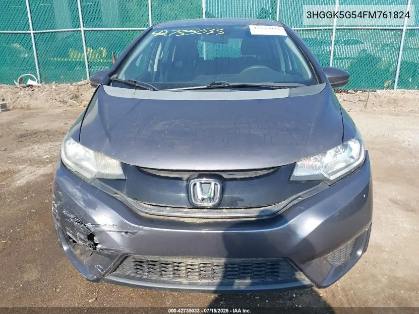 2015 Honda Fit Lx VIN: 3HGGK5G54FM761824 Lot: 42735033