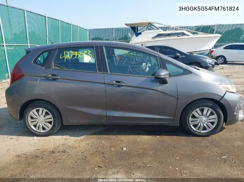 2015 Honda Fit Lx VIN: 3HGGK5G54FM761824 Lot: 42735033
