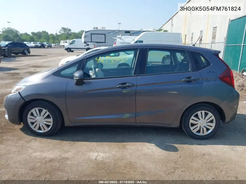 2015 Honda Fit Lx VIN: 3HGGK5G54FM761824 Lot: 42735033